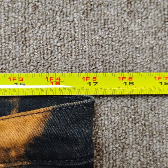 LEVI'S 511 Jeans Men 34x32 Black Slim Fit Bleach Dyed Distressed Skulls Denim - Picture 6 of 8